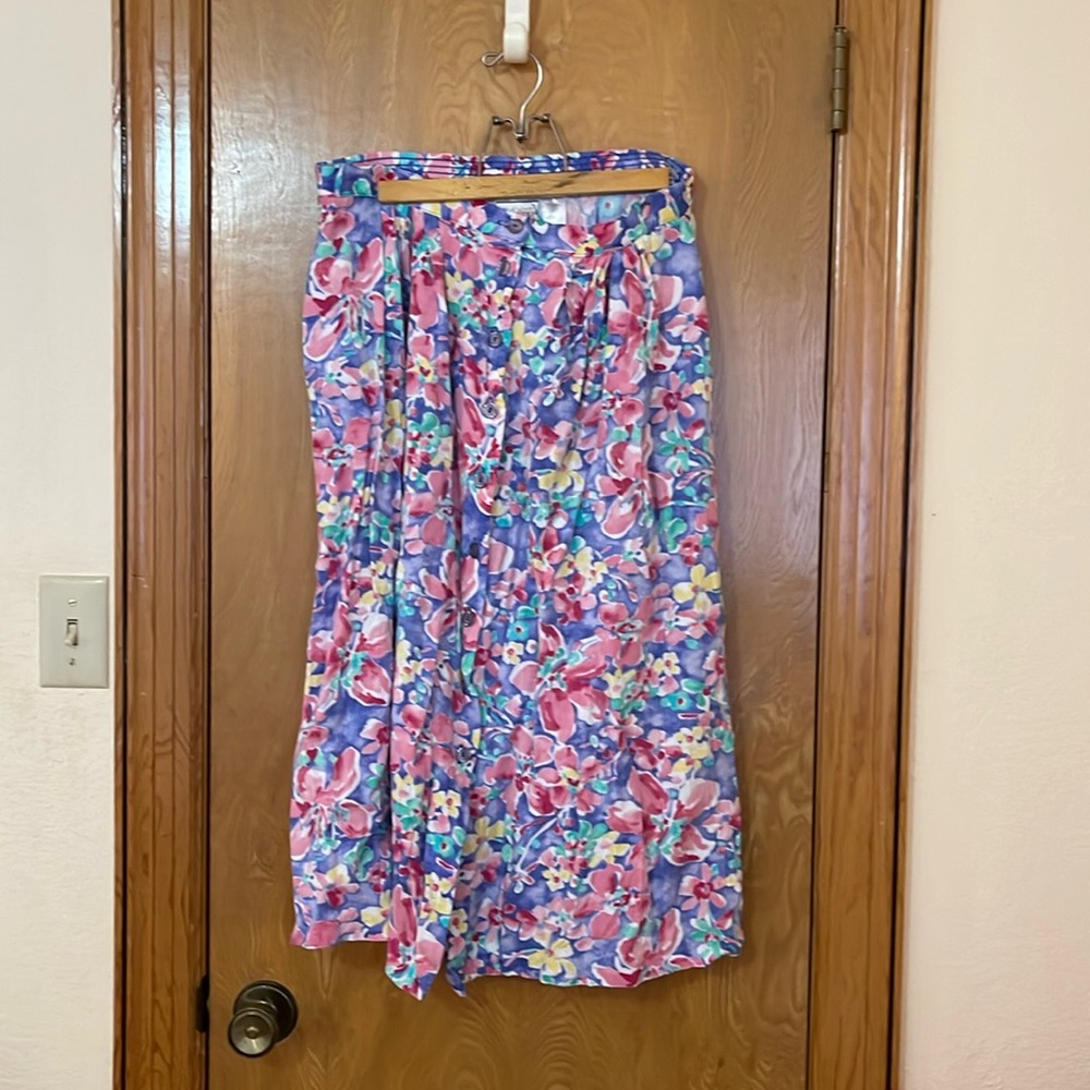 90’s Spring Floral Skirt